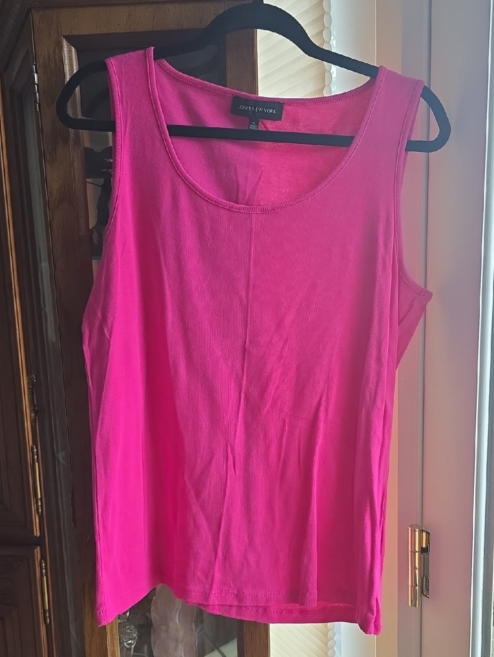 Jones New York Hot Pink Scoop Neck Tank Top